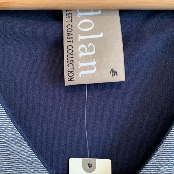 Anthropologie Dolan Left Coast Collection Mini Striped Tie Front T-Shirt Dress M - Picture 3 of 8